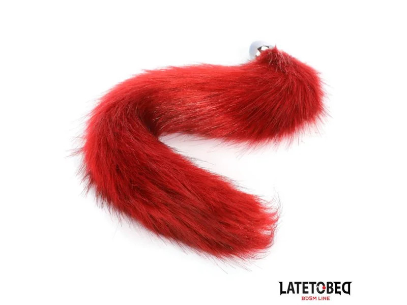 Plug Anal con Cola Rojo Vino 40 cm