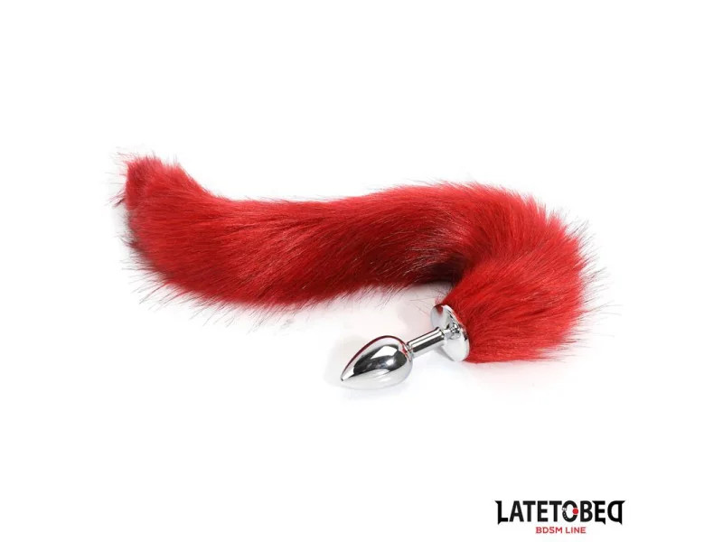 Plug Anal con Cola Rojo Vino 40 cm