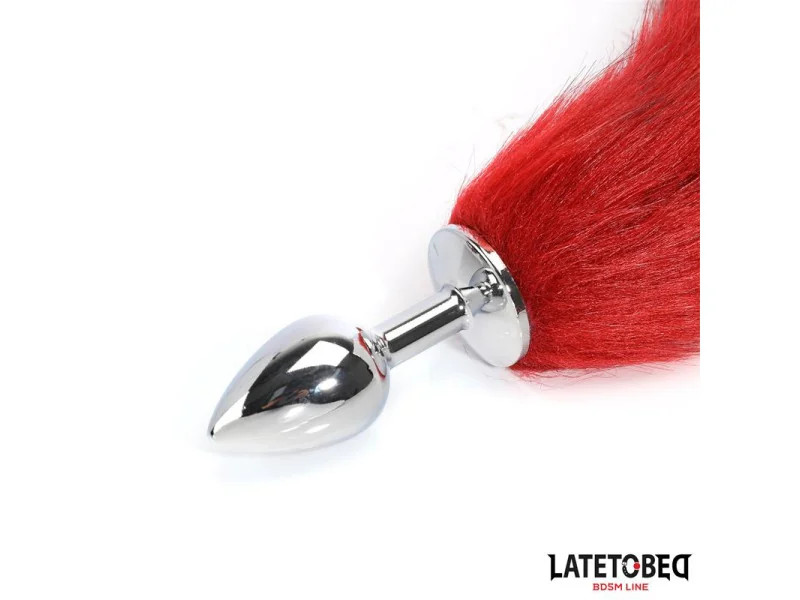 Plug Anal con Cola Rojo Vino 40 cm