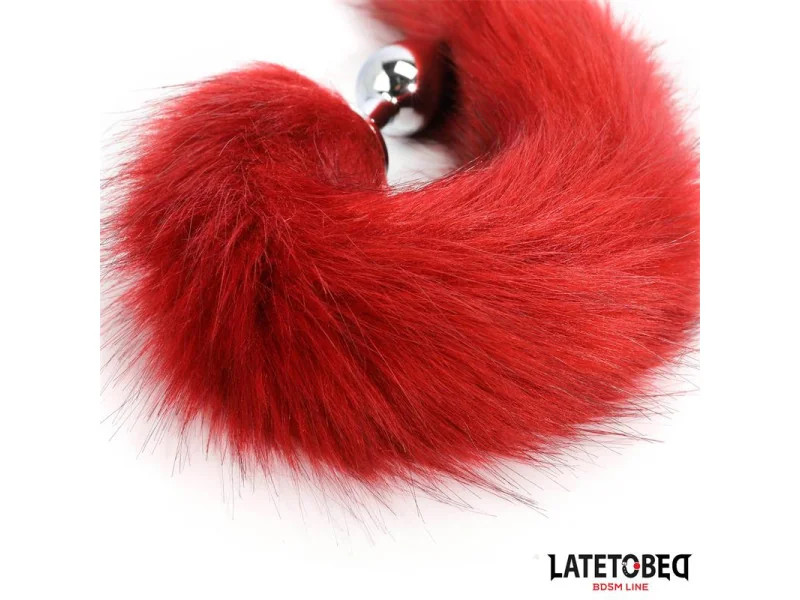 Plug Anal con Cola Rojo Vino 40 cm