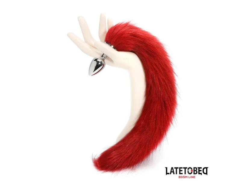 Plug Anal con Cola Rojo Vino 40 cm