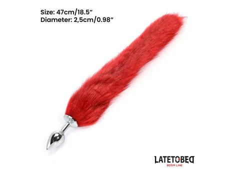 Plug Anal con Cola Rojo Vino 40 cm