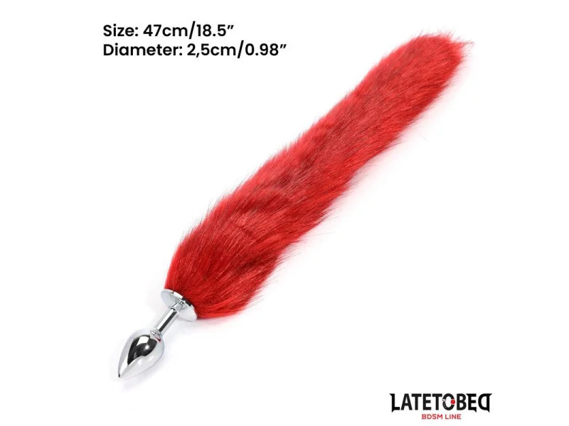 Plug Anal con Cola Rojo Vino 40 cm