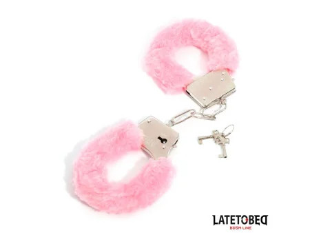 Esposas de Metal Furry con Pelo Rosa