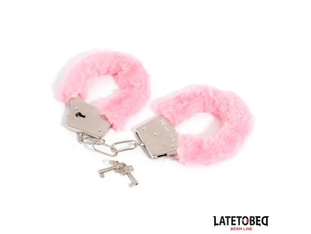 Esposas de Metal Furry con Pelo Rosa