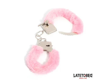 Esposas de Metal Furry con Pelo Rosa