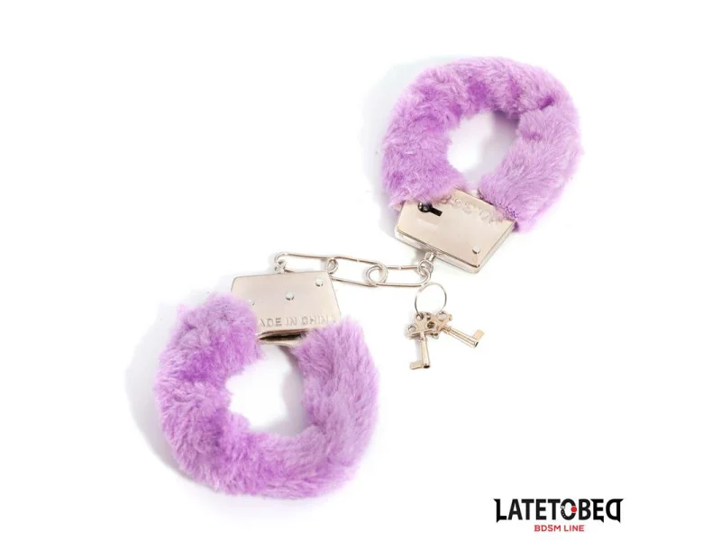 Esposas de Metal Furry de Pelo Purpura