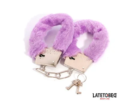 Esposas de Metal Furry de Pelo Purpura
