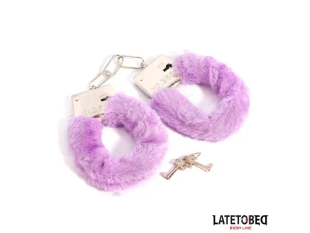 Esposas de Metal Furry de Pelo Purpura