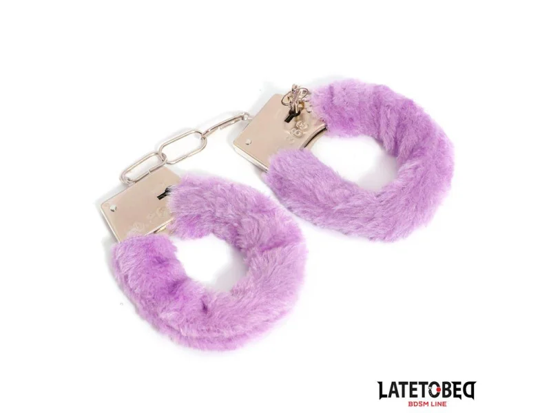 Esposas de Metal Furry de Pelo Purpura