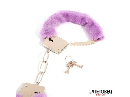 Esposas de Metal Furry de Pelo Purpura