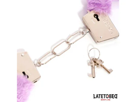 Esposas de Metal Furry de Pelo Purpura
