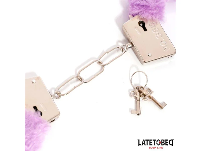 Esposas de Metal Furry de Pelo Purpura