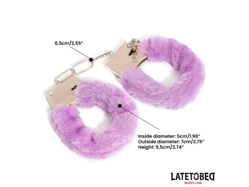 Esposas de Metal Furry de Pelo Purpura