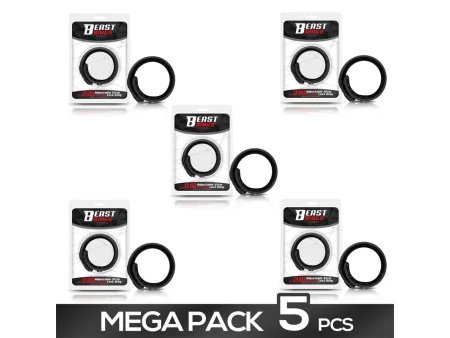 Pack de 5 Anillo Pene Ajustable Silicona Solida 15 21 cm