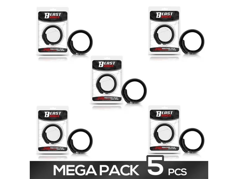 Pack de 5 Anillo Pene Ajustable Silicona Solida 15 21 cm Pack de 5 Anillo Pene Ajustable Silicona Solida 15 21 cm