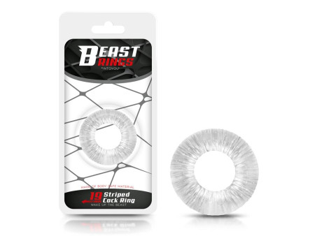 Anillo para el Pene Striped Super Flexible 19 cm Transparente
