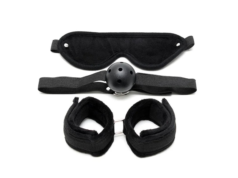 Set de Bondage 3 Piezas Negro