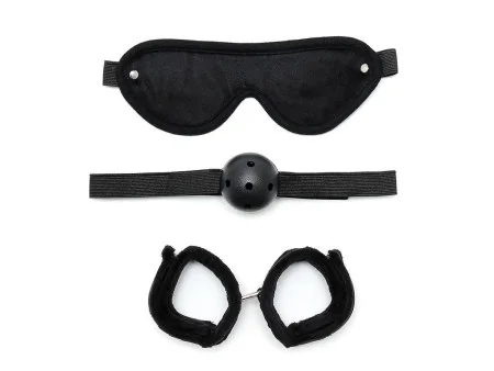 Set de Bondage 3 Piezas Negro