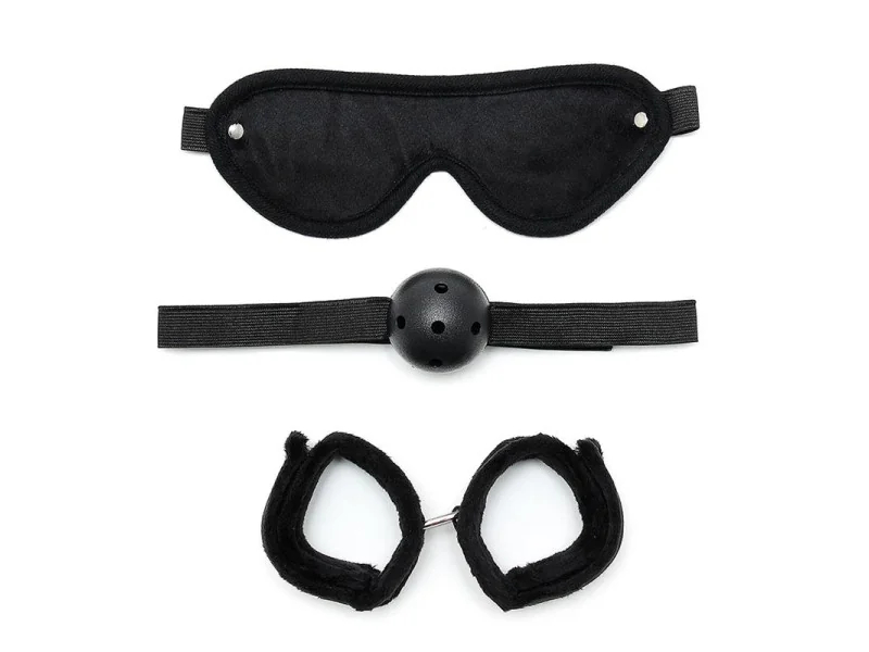 Set de Bondage 3 Piezas Negro