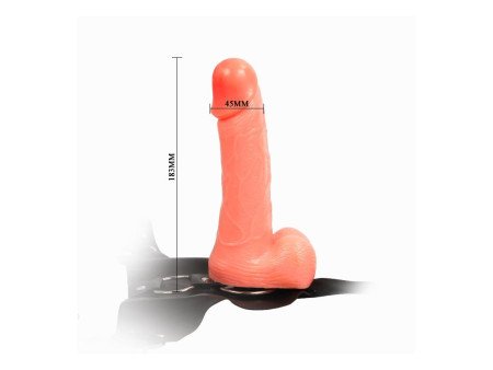 Arnes con Dildo y Testiculos Natural 183 cm Arnes con Dildo y Testiculos Natural 183 cm