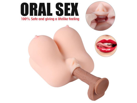 Jalome Masturbador 3 en 1 Vagina Boca y Pecho 32 kg Jalome Masturbador 3 en 1 Vagina Boca y Pecho 32 kg