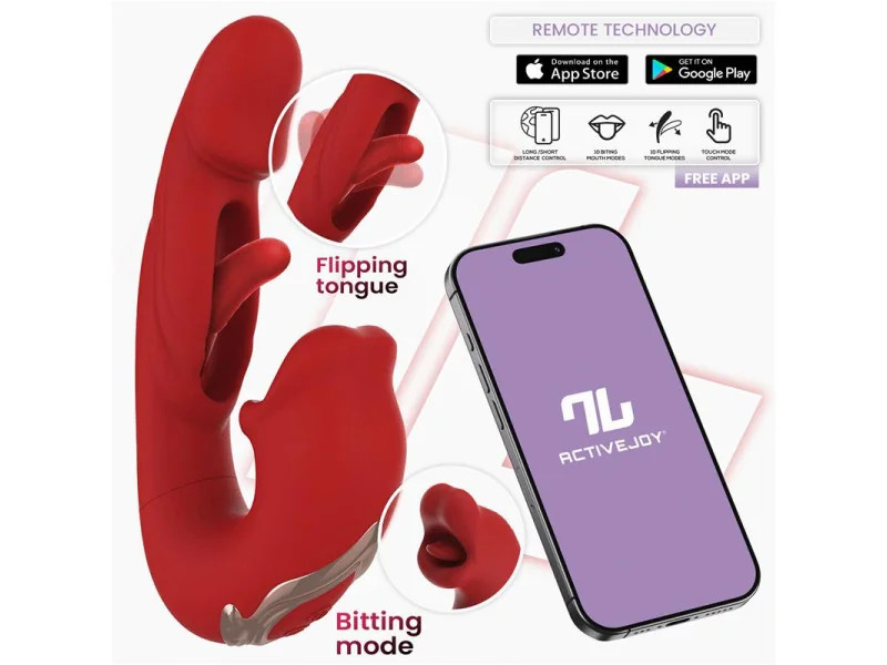 Mouty Vibrador Funcion Mordisqueo y Flipping con App