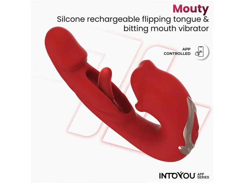 Mouty Vibrador Funcion Mordisqueo y Flipping con App