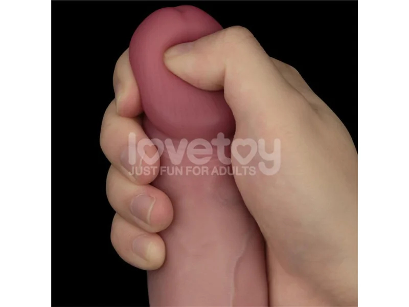 Dildo con Vibracion Piel Deslizante Silicona Dual Layer 8