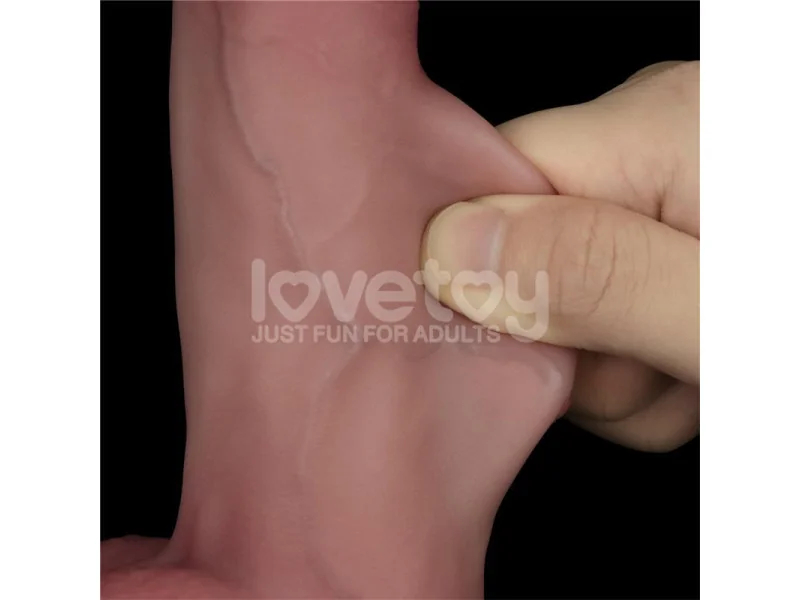 Dildo con Vibracion Piel Deslizante Silicona Dual Layer 8