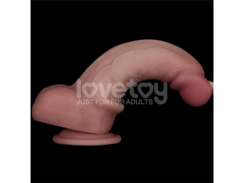 Dildo con Vibracion Piel Deslizante Silicona Dual Layer 8