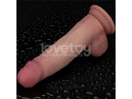 Dildo con Vibracion Piel Deslizante Silicona Dual Layer 8