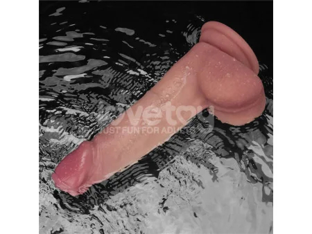 Dildo con Vibracion Piel Deslizante Silicona Dual Layer 8
