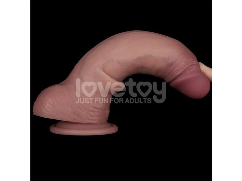 Dildo con Vibracion Piel Deslizante Silicona Dual Layer 85
