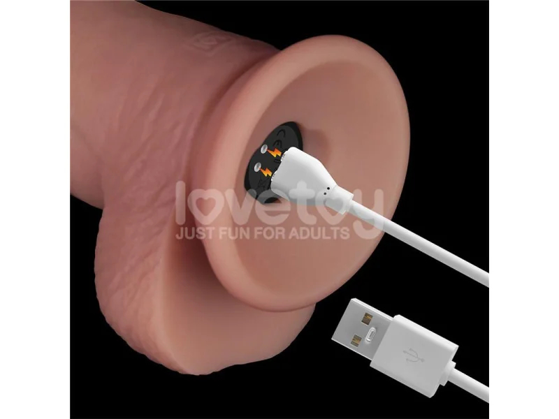 Dildo con Vibracion Piel Deslizante Silicona Dual Layer 85