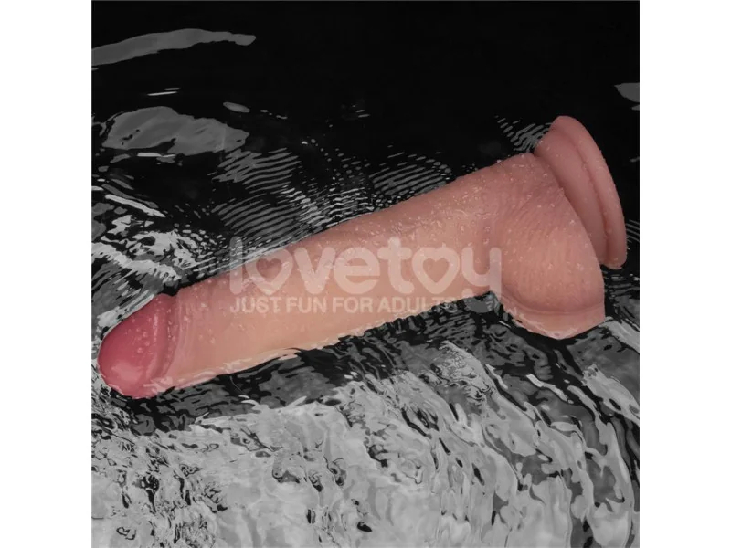 Dildo con Vibracion Piel Deslizante Silicona Dual Layer 85