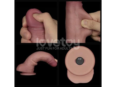 Dildo con Vibracion Piel Deslizante Silicona Dual Layer 85