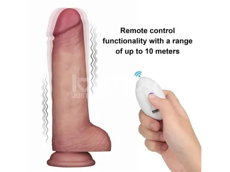 Dildo con Vibracion Piel Deslizante Silicona Dual Layer 85
