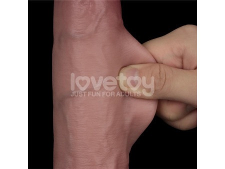 Dildo con Vibracion Piel Deslizante Silicona Dual Layer 9