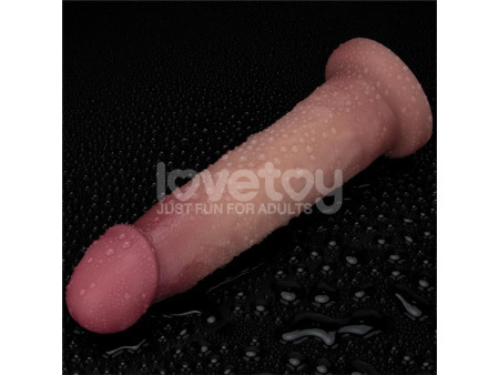 Dildo con Vibracion Piel Deslizante Silicona Dual Layer 9