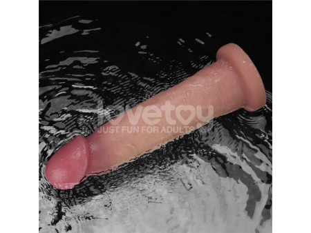 Dildo con Vibracion Piel Deslizante Silicona Dual Layer 9