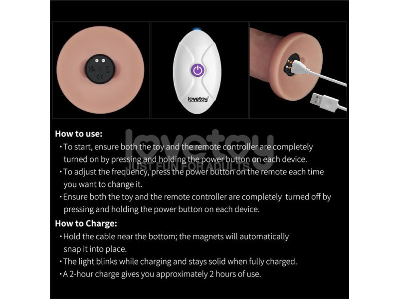 Dildo con Vibracion Piel Deslizante Silicona Dual Layer 9