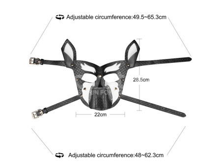 Mascara Cachorro Rebellion Reign Howl Blanco