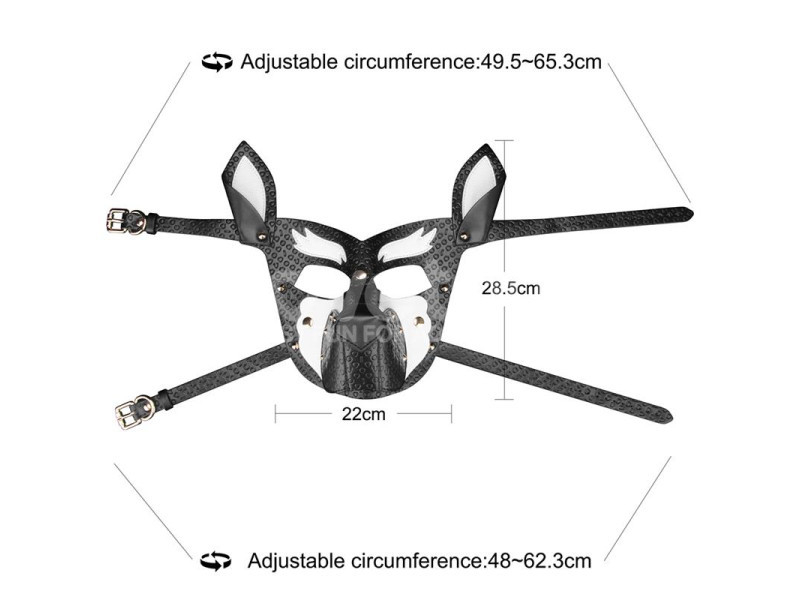 Mascara Cachorro Rebellion Reign Howl Blanco