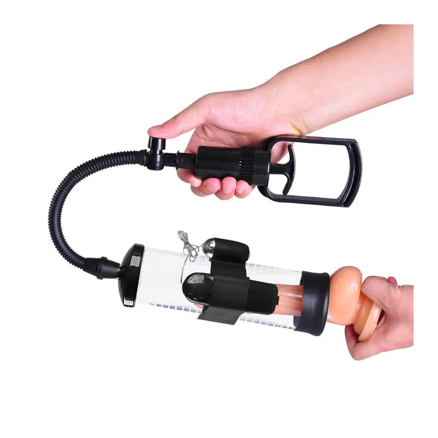 Bomba Manual para el Pene con Accesorio de Vibracion PSX06