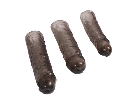 Pack 3 Fundas para el Pene Alex Color Negro Pack 3 Fundas para el Pene Alex Color Negro