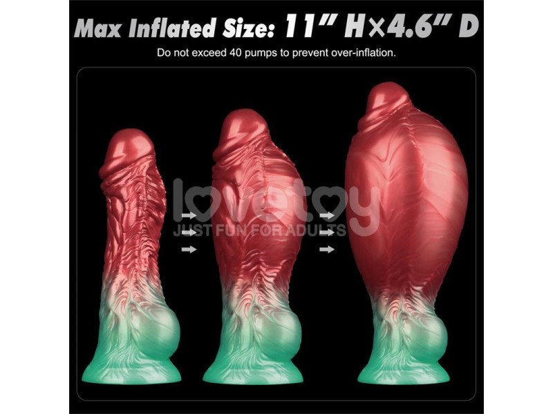 Dildo Inflable Silicona Dual Density 8