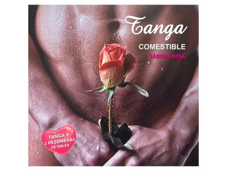 Tanga de Oblea y 2 Pezoneras Sabor Fresa Chico