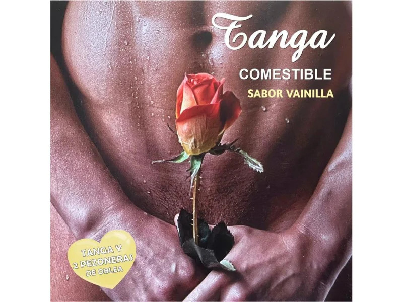 Tanga de Oblea y 2 Pezoneras Sabor Vainilla Chico Tanga de Oblea y 2 Pezoneras Sabor Vainilla Chico