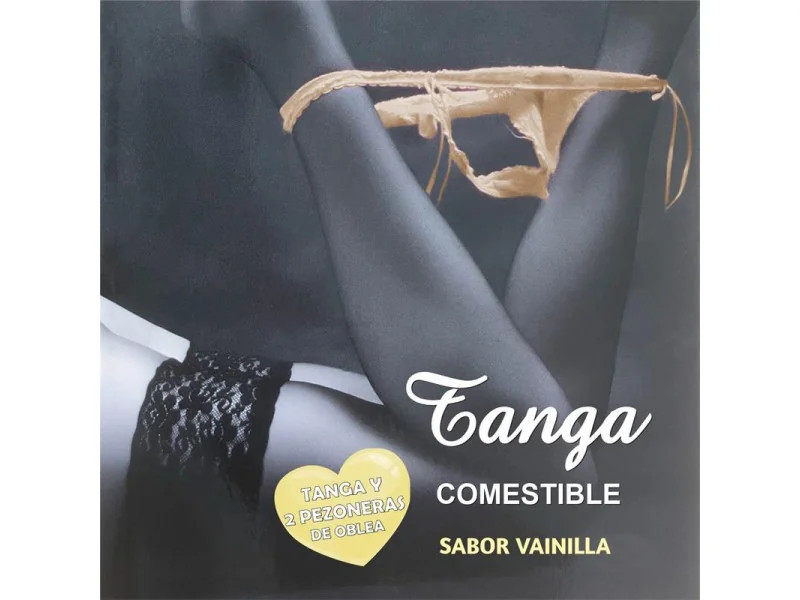 Tanga de Oblea y 2 Pezoneras Sabor Vainilla